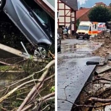 Stuhi në Gjermani, njerëzit bllokohen në automjete